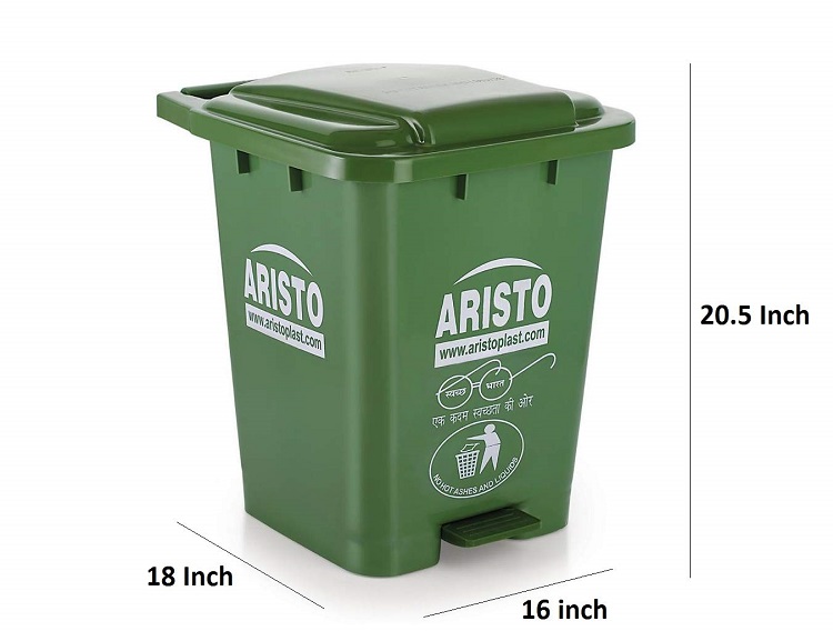 Waste Bin With Pedal 45 Ltr (Green) - Image 3