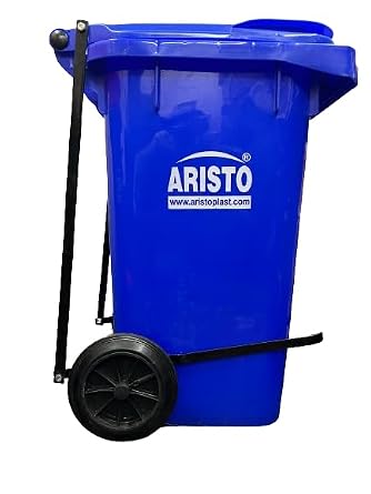 Wheel Waste Bin With Pedal 90Ltr (Blue) - Image 3