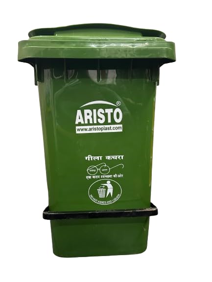 Wheel Waste Bin With Pedal 120Ltr (Green)