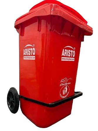 Wheel Waste Bin With Pedal 240Ltr (Red) - Image 3