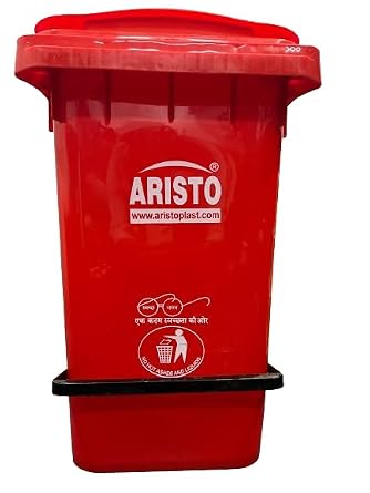 Wheel Waste Bin With Pedal 240Ltr (Red)