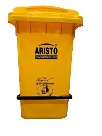Wheel Waste Bin With Pedal 240Ltr (Yellow)